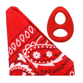 The Code Silicone Ring & Bandana Set Red - Stylish Two-Tone Design The Code Silicone Ring & Bandana Set Red - Stylish Two-Tone Design