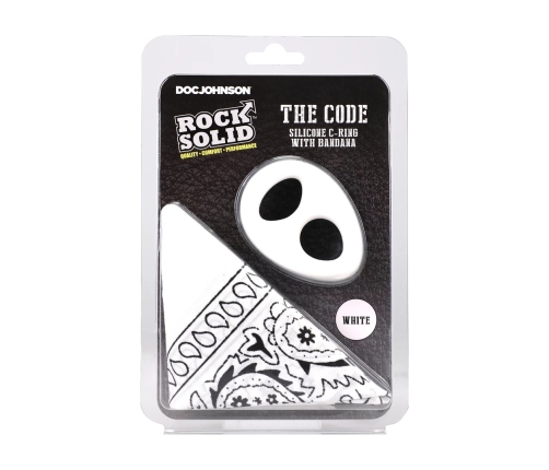The Code Silicone Ring & Bandana Set White - Adjustable Comfort Duo