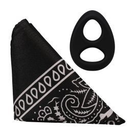 The Code Silicone Ring & Bandana Set Black - Two-Tone Design The Code Silicone Ring & Bandana Set Black - Two-Tone Design