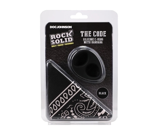 The Code Silicone Ring & Bandana Set Black - Two-Tone Design