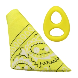 The Code Silicone Ring & Matching Bandana Set Yellow by Rock Solid The Code Silicone Ring & Matching Bandana Set Yellow by Rock Solid