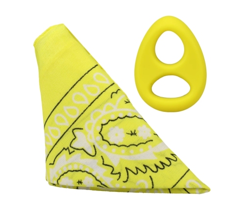 The Code Silicone Ring & Matching Bandana Set Yellow by Rock Solid