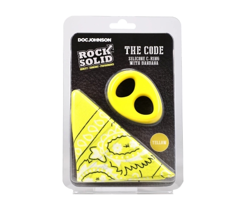 The Code Silicone Ring & Matching Bandana Set Yellow by Rock Solid