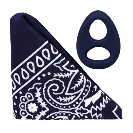 The Code Navy Blue Silicone Ring & Bandana Set by Rock Solid The Code Navy Blue Silicone Ring & Bandana Set by Rock Solid