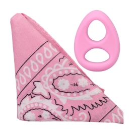 Rock Solid The Code Silicone Ring & Bandana Set Pink Comfort Fit Rock Solid The Code Silicone Ring & Bandana Set Pink Comfort Fit
