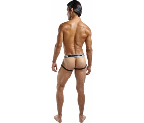 Male Power Peep Show Jock Ring S/M Black - Comfort Elastic Design