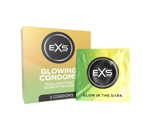 EXS Glow - Condoms - 3 Pieces