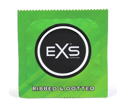 EXS Ribbed Dotted and Flared - Condoms - 3 Pieces