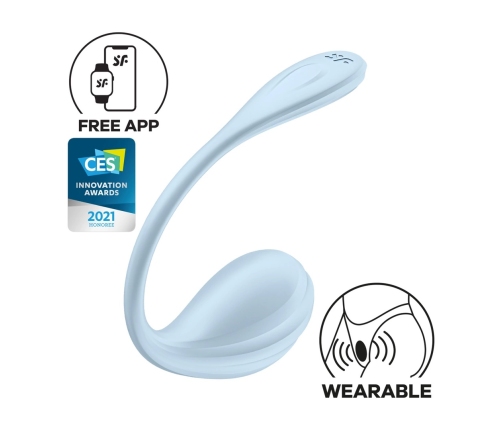 Smooth Petal Connect App - Wearable Couple Vibrator - Light Blue