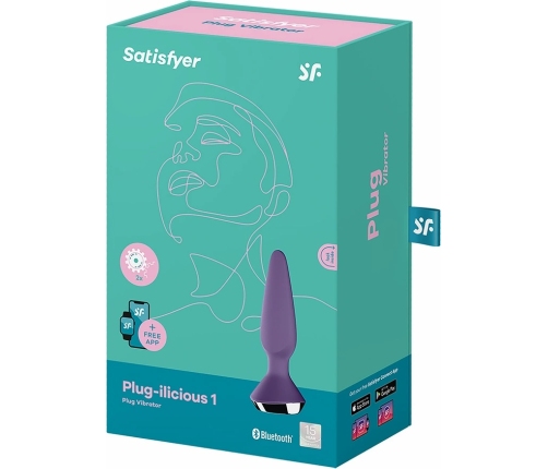 Satisfyer Plug-ilicious 1 Vibrating Intimate Plug - Teal, Medium Size