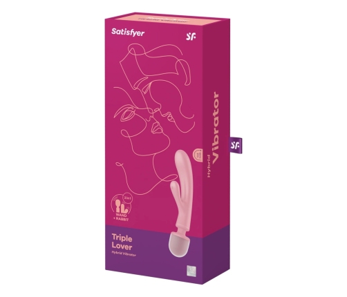 Triple Lover - Hybrid Wand Vibrator - Pink