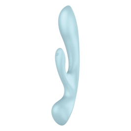 Satisfyer Triple Oh Rabbit-Style Vibrator & Massage Wand, Silicone, Pink