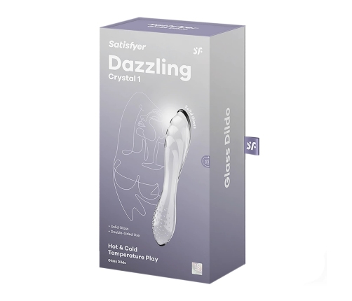 Dazzling Crystal 1 - Glass Dildo - Transparent