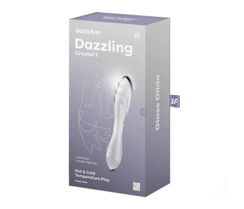 Dazzling Crystal 1 - Glass Dildo - Transparent