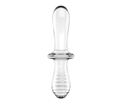 Double Crystal - Glass Dildo - Transparent