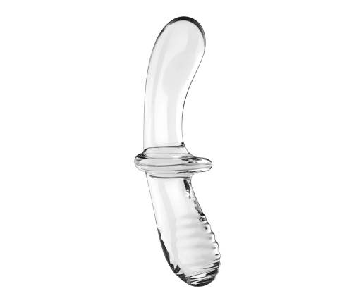 Double Crystal - Glass Dildo - Transparent