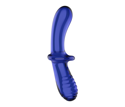 Double Crystal - Glass Dildo - Light Blue