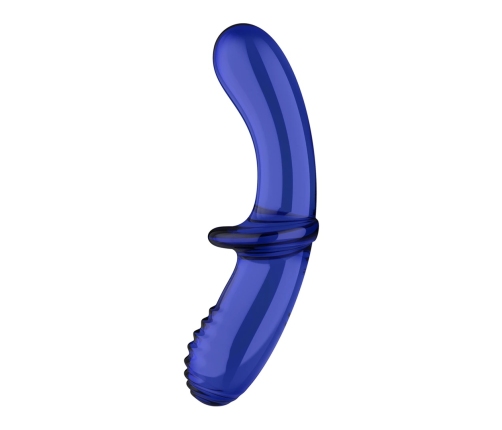Double Crystal - Glass Dildo - Light Blue