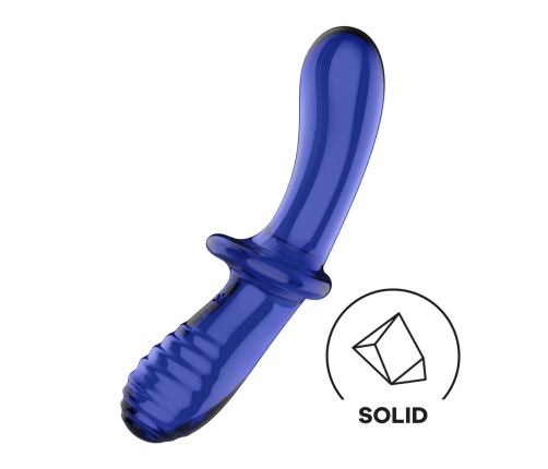 Double Crystal - Glass Dildo - Light Blue