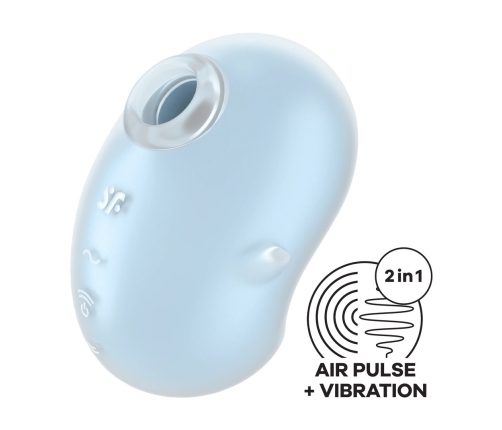 Cutie Ghost - Air Pulse Vibrator - Blue