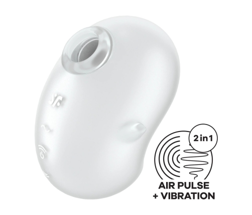 Cutie Ghost - Air Pulse Vibrator - White