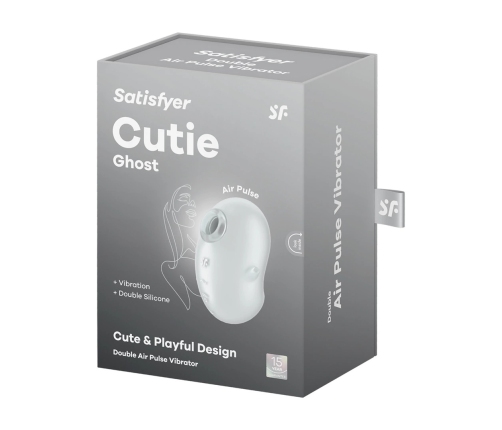 Cutie Ghost - Air Pulse Vibrator - White