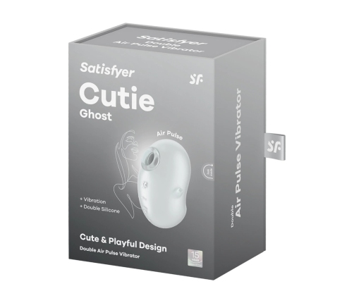 Cutie Ghost - Air Pulse Vibrator - White