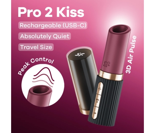 Satisfyer Pro 2 Kiss Air Pulse System Travel Size Pink