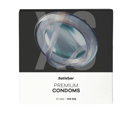 Satisfyer XS 47mm Premium Latex Protection 100-Pack Discreet Design