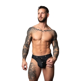Male Power Oh Snap! Snap Off Jock L/XL Black - Technical Detachable Design