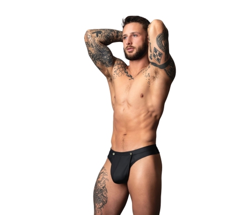 Male Power Oh Snap! Snap Off Jock L/XL Black - Technical Detachable Design