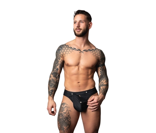 Male Power Oh Snap! Snap Off Jock S/M Black - Tearaway System, Spandex