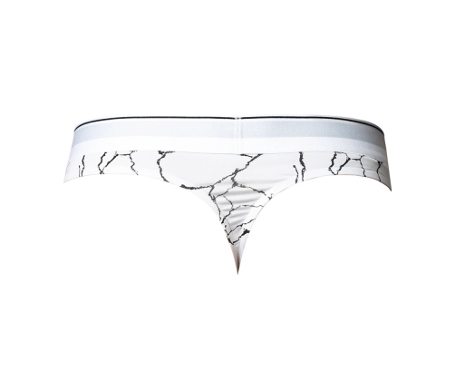 Male Power Soo Cumfy Thong S/M White Marble Modal Underwear