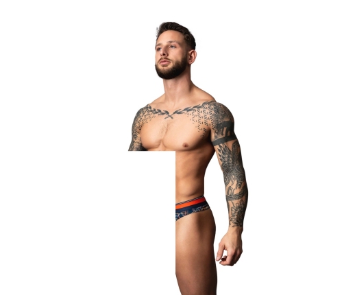 Male Power Soo Cumfy Thong L/XL Marble Blue Comfort Modal Fabric