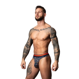 Male Power Soo Cumfy Thong S/M Marble Print Modal Comfort