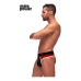 Panel Thong - S/M - Black/Red