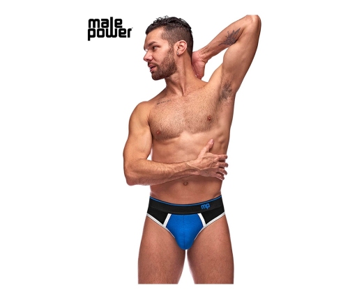 Panel Thong - S/M - Black/Blue