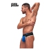 Panel Thong - S/M - Black/Blue