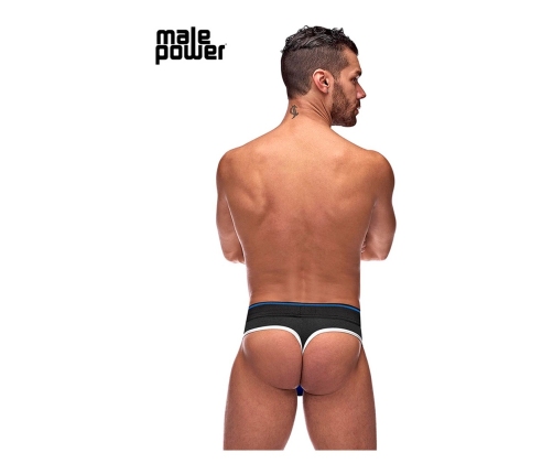 Panel Thong - S/M - Black/Blue