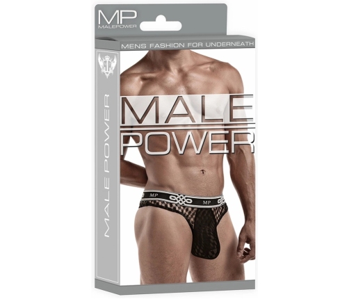 Male Power Lo Rise Thong S/M Black - Low-Cut Waistband Comfort Fit