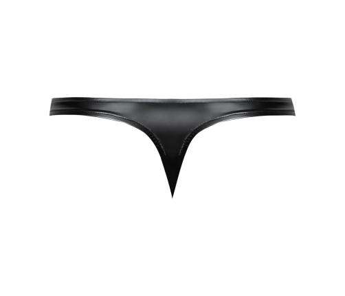 Male Power Liquid Onyx 2.0 Thong L/XL Black High-Shine Comfort Fit
