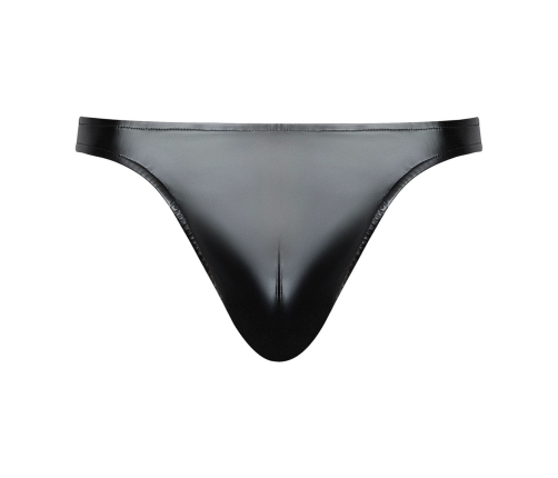 Male Power Liquid Onyx 2.0 Wetlook Thong S/M Black - Sculpted Fit