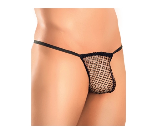 Male Power Stretch Net Fishnet Posing Strap Black One Size