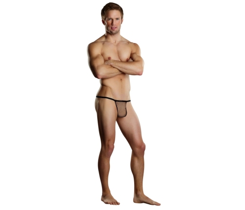 Male Power Stretch Net Fishnet Posing Strap Black One Size