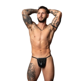 Male Power Liquid Onyx 2.0 Wetlook G-String Black One Size