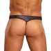 Male Power Ultimate Duo Micro G-String L/XL Black with Red Ring