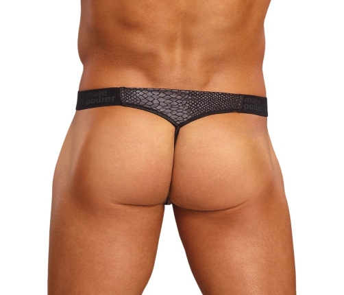 Male Power x Boneyard Micro Thong S/M Black with Red Silicone Ring