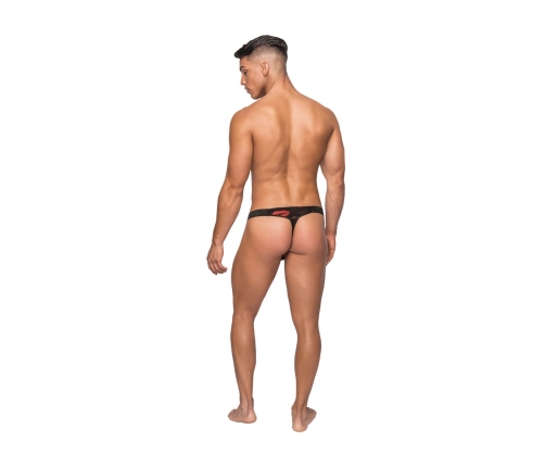 Male Power & Boneyard Micro Thong L/XL Black with Red Silicone Ring