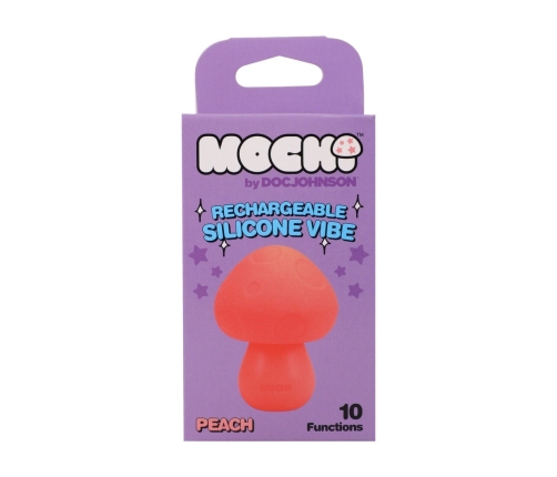 Blush Novelties Mushroom Vibe Silicone Rechargeable Peach, Compact Model