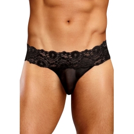 Micro Thong Pinch Back - S/M - Black